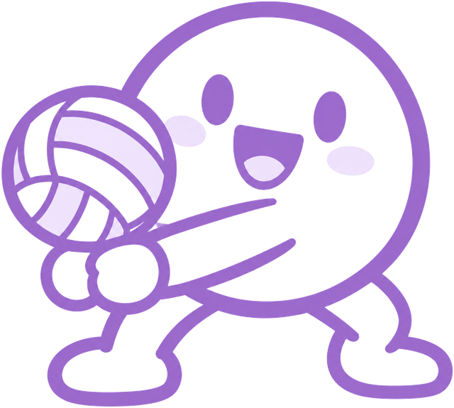 レシーブをするCOCOのキャラクター