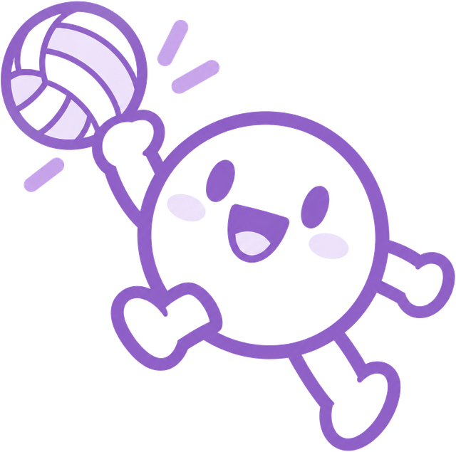 トスをするCOCOのキャラクター